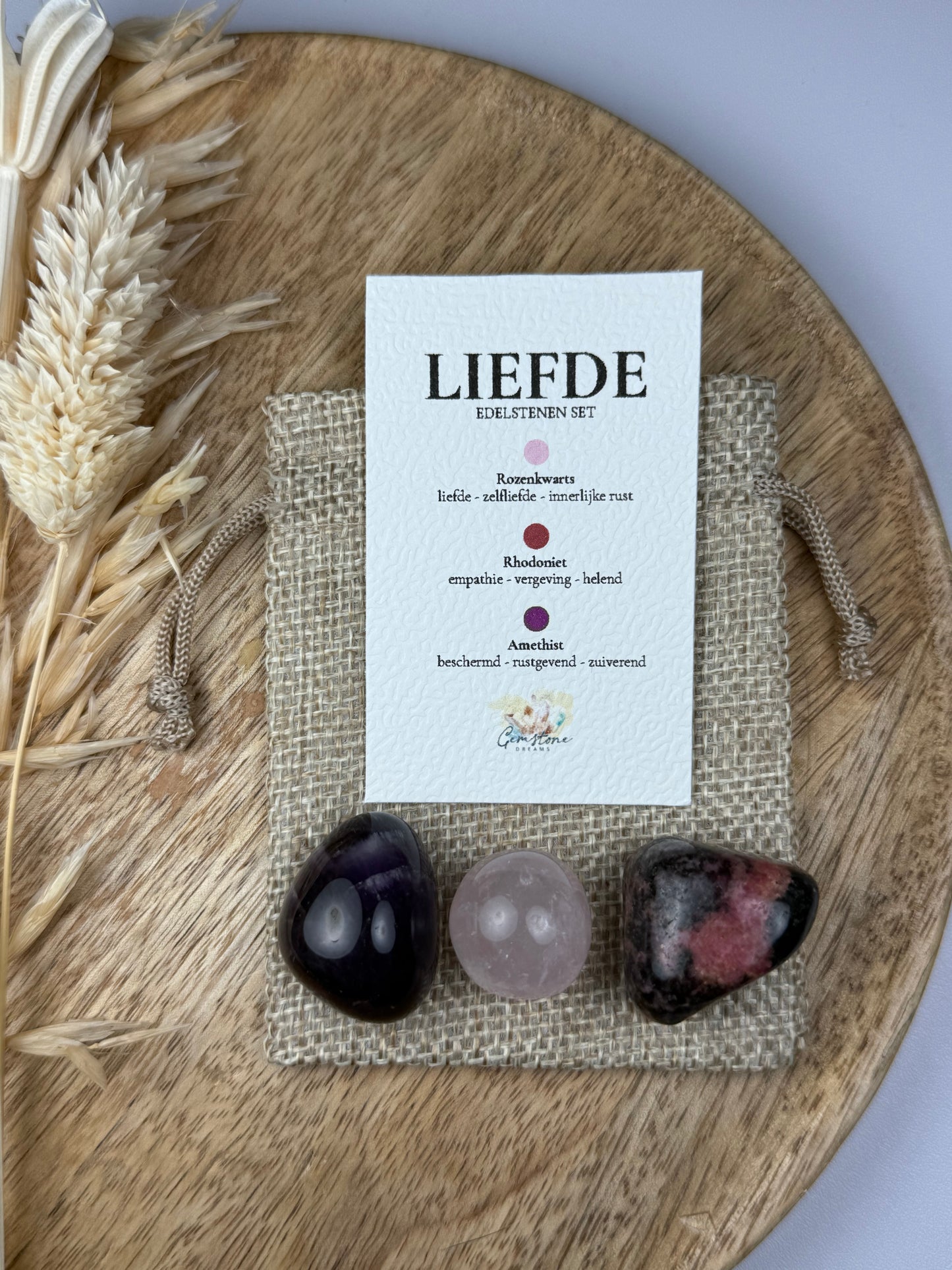 Liefde edelstenen set