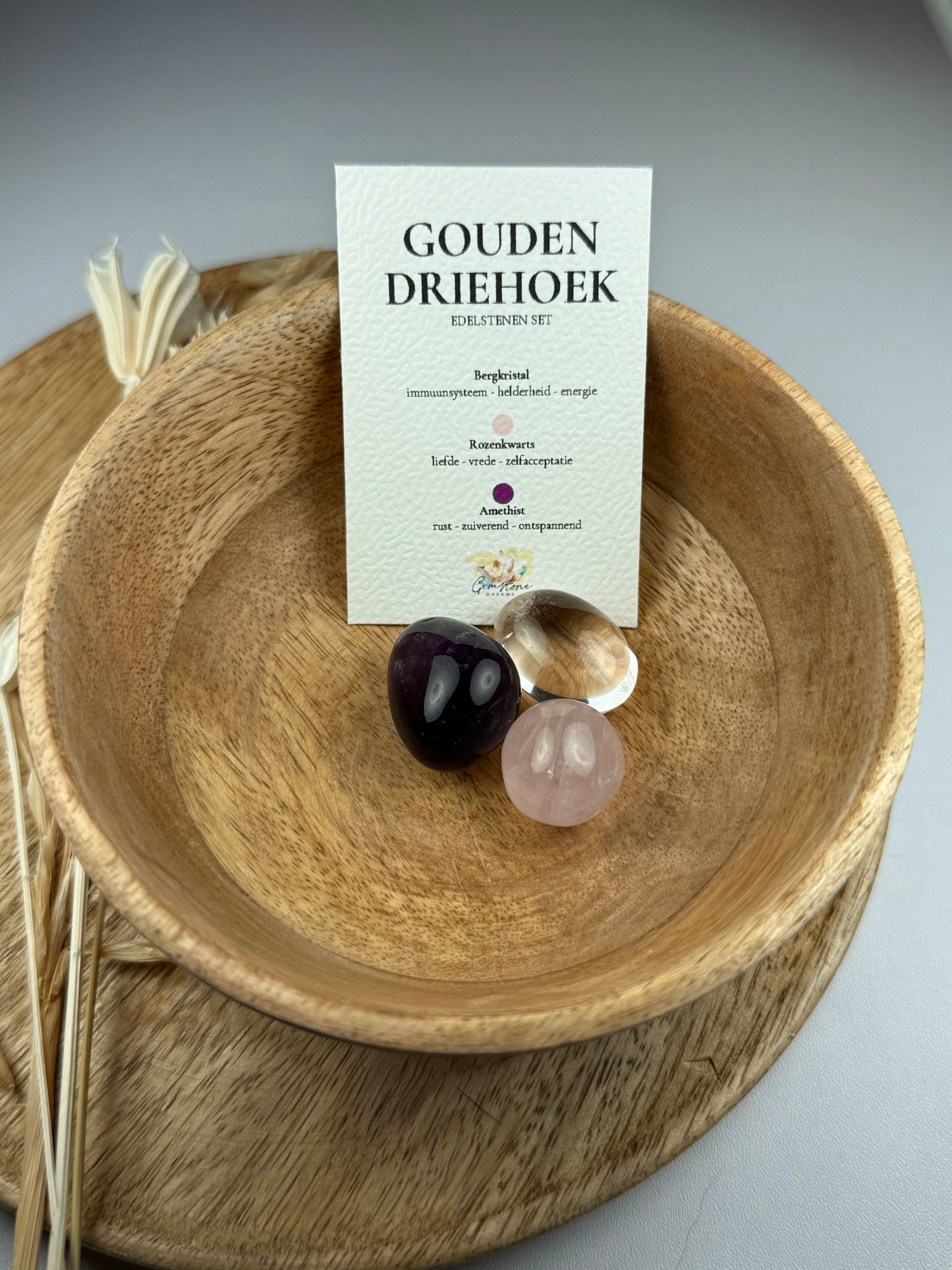 Gouden driehoek edelstenen set