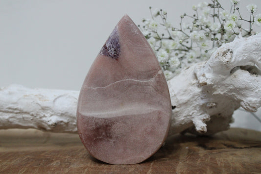 Pink amethyst with amethyst flame