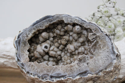 Amethyst stalactite agate geode