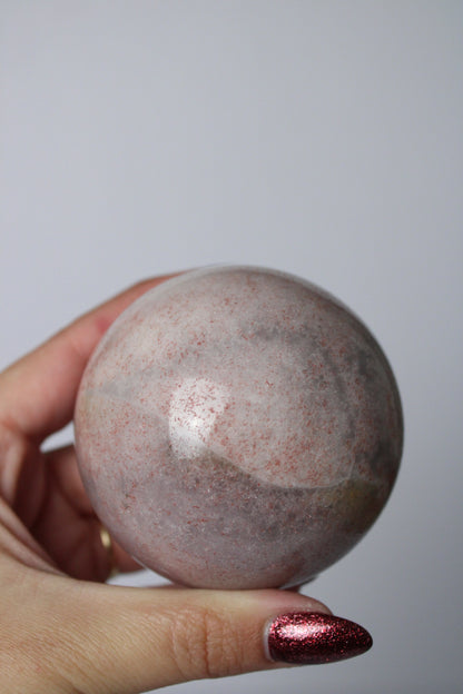 Pink amethyst sphere