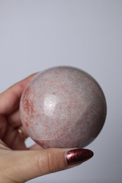 Pink amethyst sphere