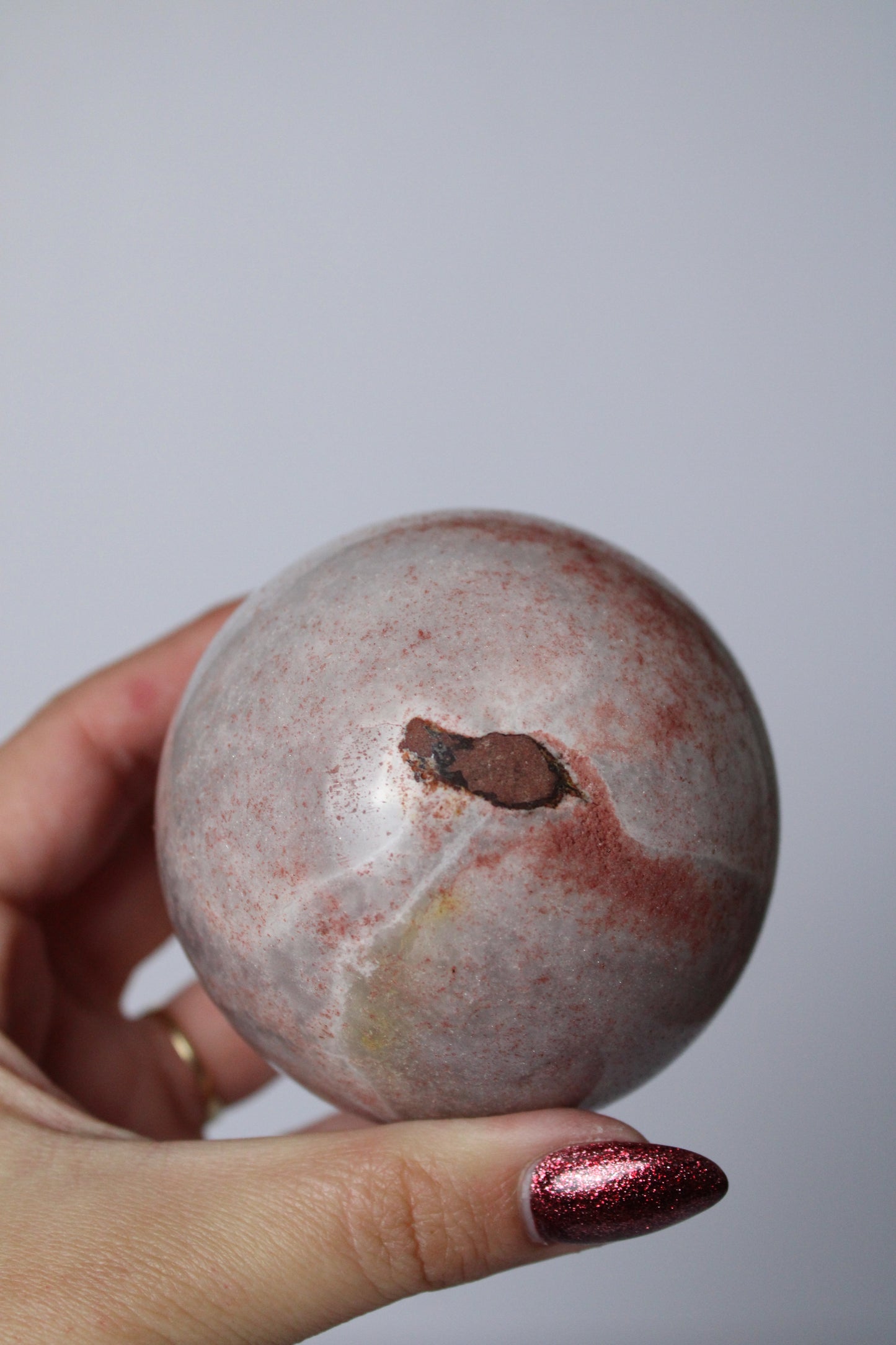 Pink amethyst sphere