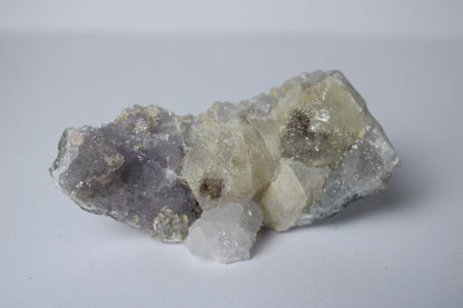 Amethyst with calcite cluster (sugar)