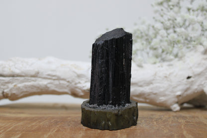 Black tourmaline rough carving