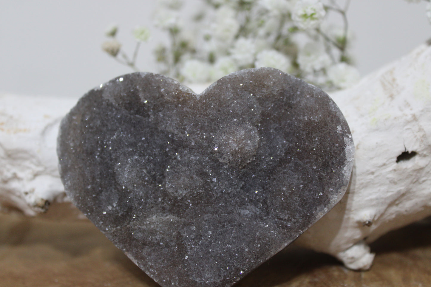 Flower amethyst heart