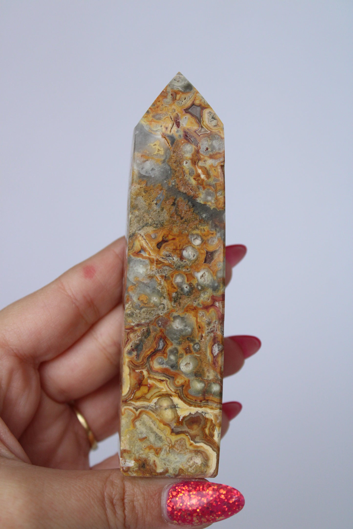 Crazy lace agate tower