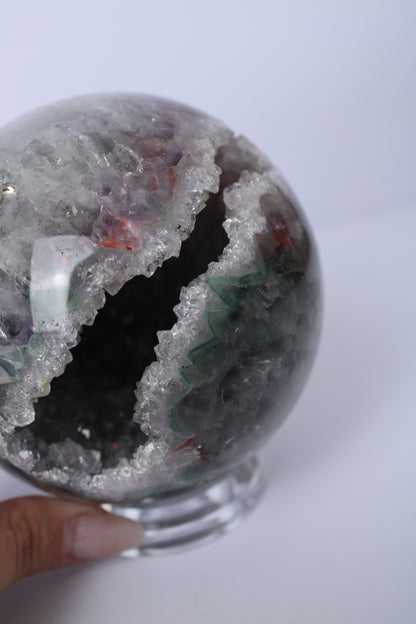 RARE XL Rainbow amethyst sphere A+ quality