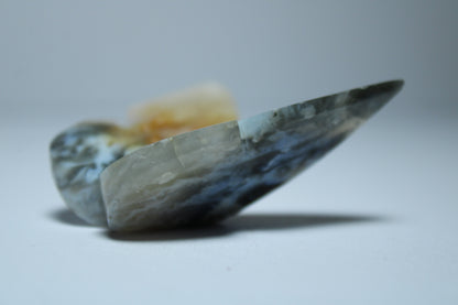 Blue plume agate vlinder 3D