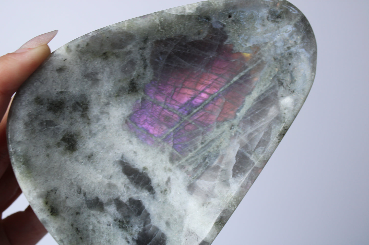 Labradorite pink flash bowl