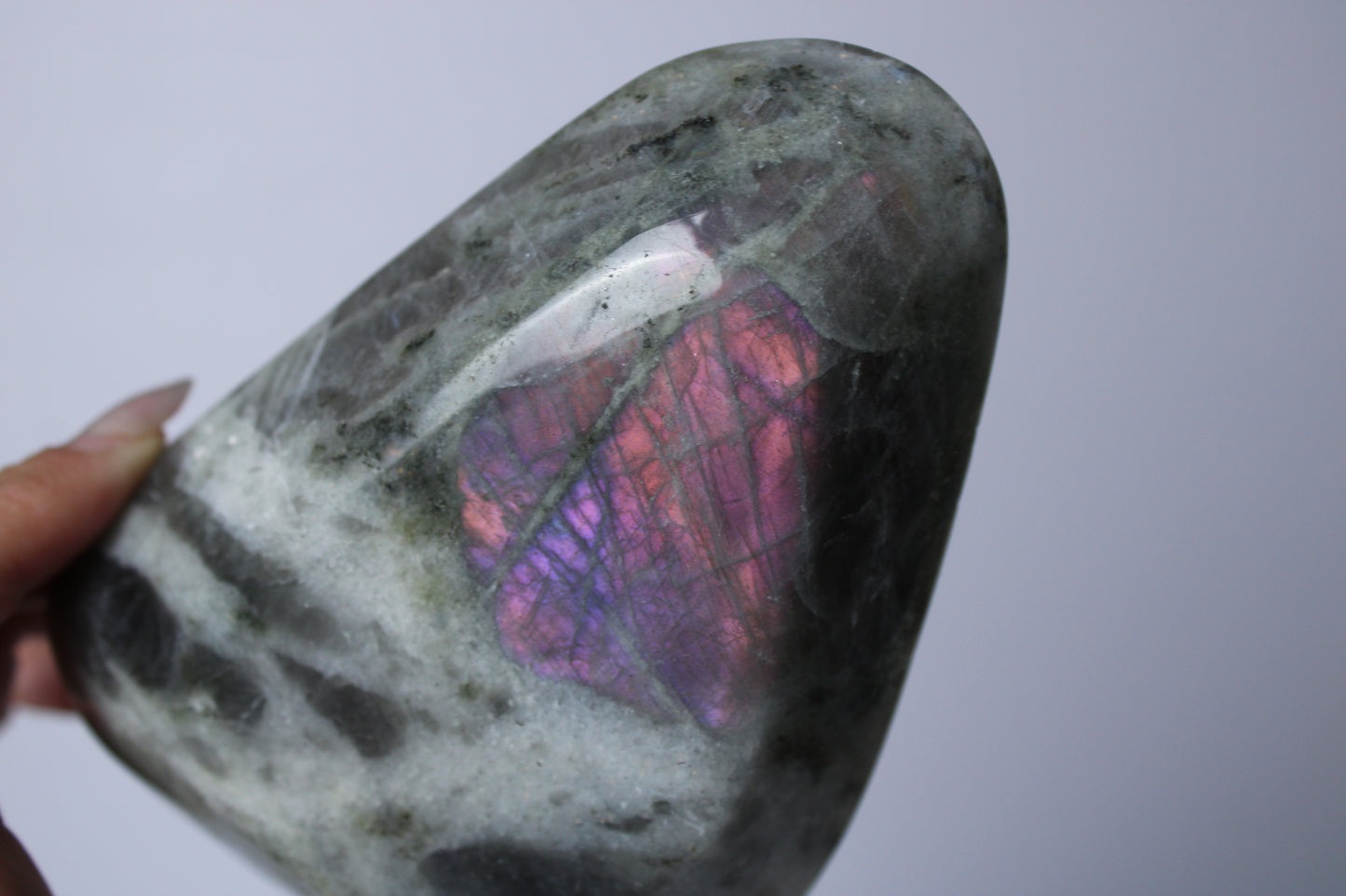 Labradorite pink flash bowl