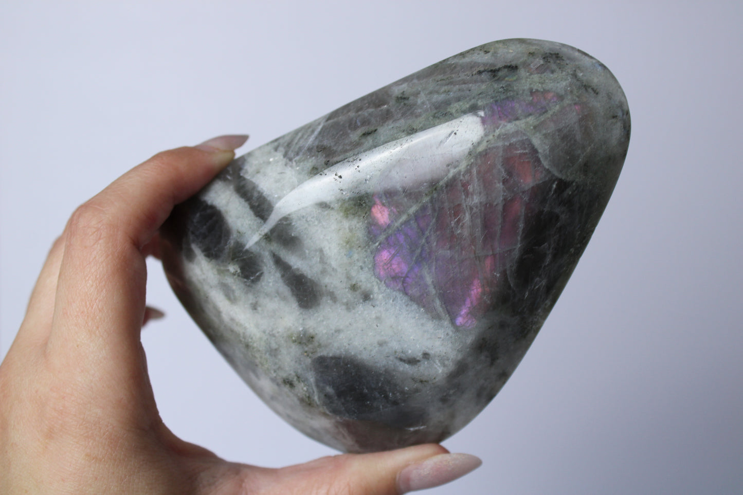 Labradorite pink flash bowl