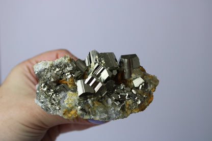 Pyrite with quartz cluster 10