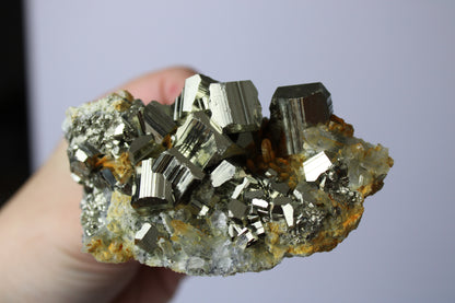 Pyrite with quartz cluster 10