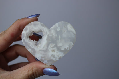 Snow agate heart