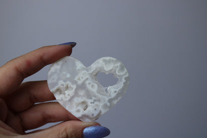 Snow agate heart