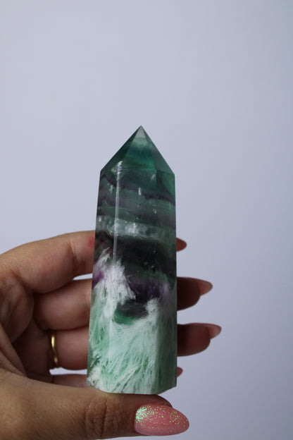 Feather fluorite tower