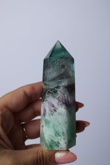 Feather fluorite tower