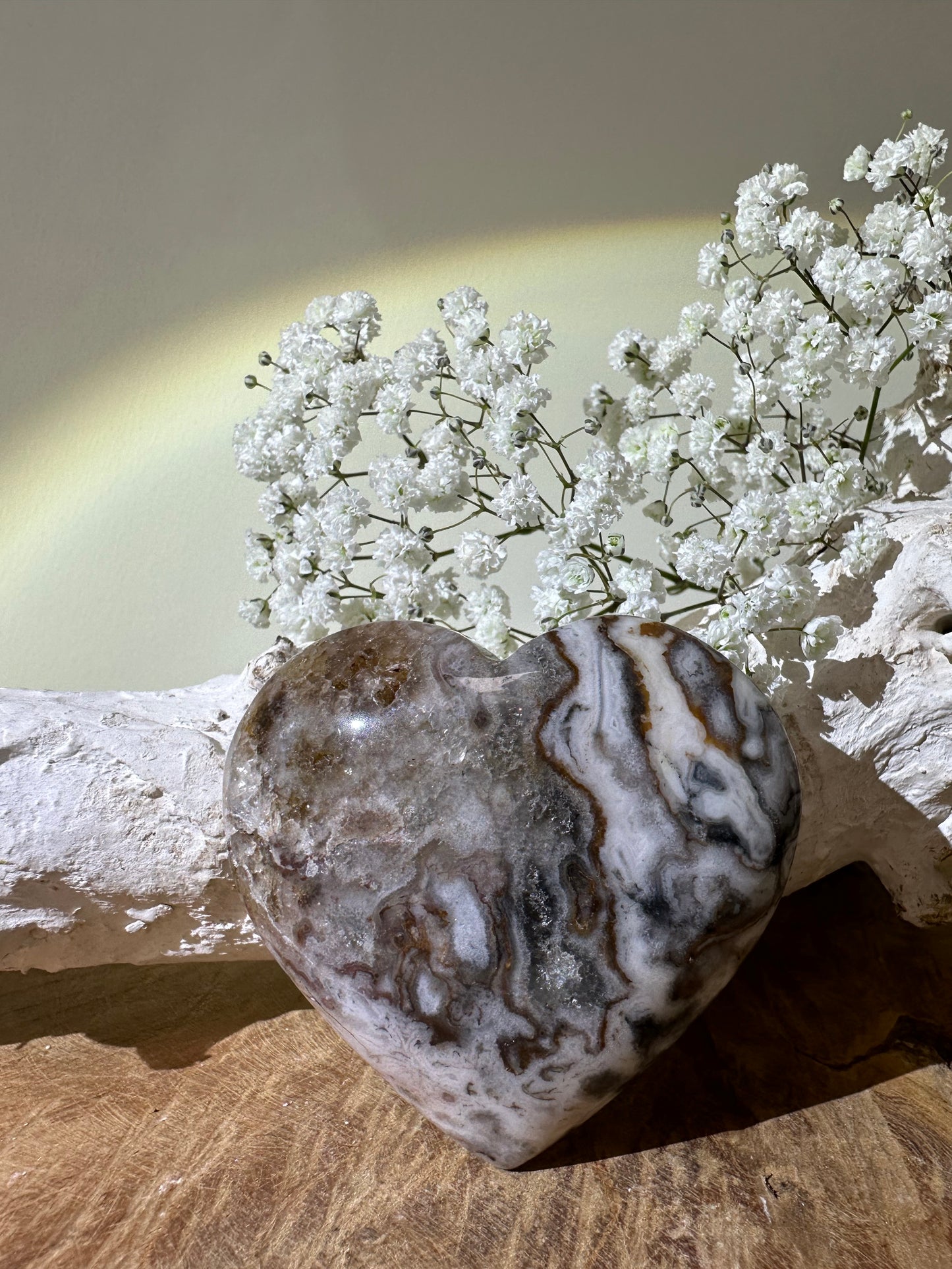 Crazy lace agate heart